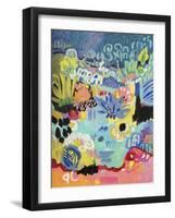 Whimsical Pond III-Karen Fields-Framed Art Print