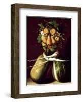 Whimsical Portrait-Giuseppe Arcimboldo-Framed Premium Giclee Print