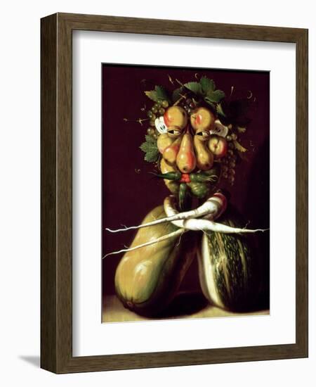 Whimsical Portrait-Giuseppe Arcimboldo-Framed Premium Giclee Print