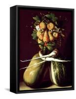 Whimsical Portrait-Giuseppe Arcimboldo-Framed Stretched Canvas