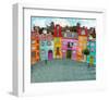 Whimsical Street with Building-null-Framed Art Print
