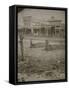 Whimsical Tombstones On Main Street-B.F. Bickel-Framed Stretched Canvas