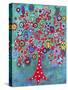 Whimsical Tree Of Life In Paradise-Prisarts-Stretched Canvas