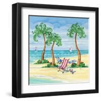 Whimsy Bay Chairs II-Paul Brent-Framed Art Print