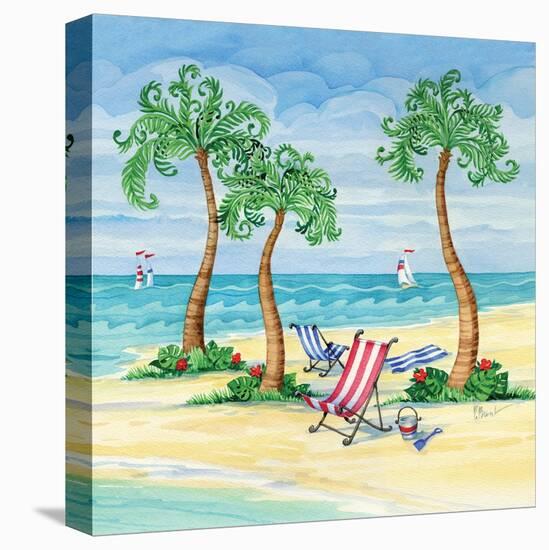 Whimsy Bay Chairs II-Paul Brent-Stretched Canvas