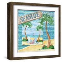 Whimsy Bay Collage I-Paul Brent-Framed Art Print