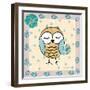 Whimsy Owls IV-Farida Zaman-Framed Art Print