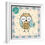 Whimsy Owls IV-Farida Zaman-Framed Art Print