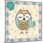 Whimsy Owls IV-Farida Zaman-Mounted Art Print