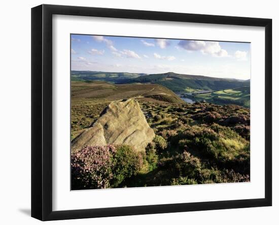 Whinstone Lee Tor and Derwent Moors, Derwent Edge, Peak District National Park, Derbyshire, England-Neale Clarke-Framed Photographic Print