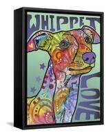Whippet Love-Dean Russo-Framed Stretched Canvas