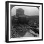 Whippet Tank on a Muddy Battlefield, Morcourt, France, World War I, 1918-null-Framed Photographic Print