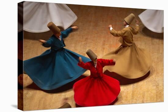 Whirling Dervishes at the Dervishes Festival, Konya, Central Anatolia, Turkey, Asia Minor, Eurasia-Bruno Morandi-Stretched Canvas