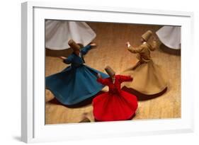 Whirling Dervishes at the Dervishes Festival, Konya, Central Anatolia, Turkey, Asia Minor, Eurasia-Bruno Morandi-Framed Photographic Print