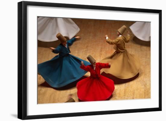 Whirling Dervishes at the Dervishes Festival, Konya, Central Anatolia, Turkey, Asia Minor, Eurasia-Bruno Morandi-Framed Photographic Print