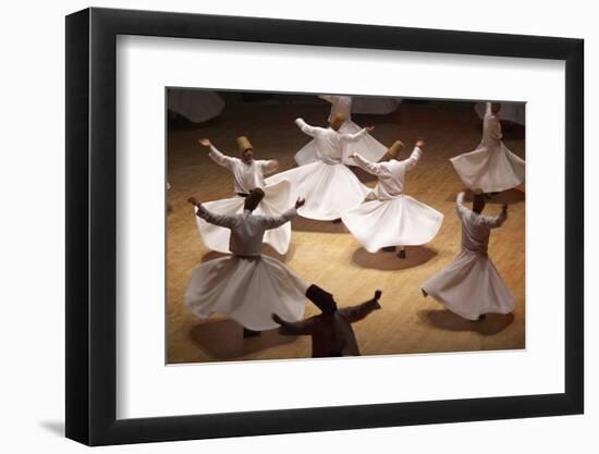 Whirling Dervishes at the Dervishes Festival, Konya, Central Anatolia, Turkey, Asia Minor, Eurasia-Bruno Morandi-Framed Photographic Print