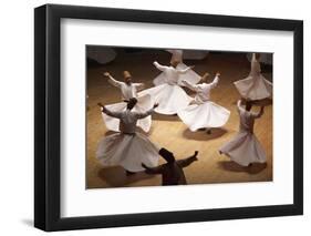 Whirling Dervishes at the Dervishes Festival, Konya, Central Anatolia, Turkey, Asia Minor, Eurasia-Bruno Morandi-Framed Photographic Print