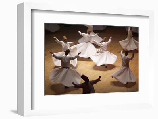 Whirling Dervishes at the Dervishes Festival, Konya, Central Anatolia, Turkey, Asia Minor, Eurasia-Bruno Morandi-Framed Photographic Print