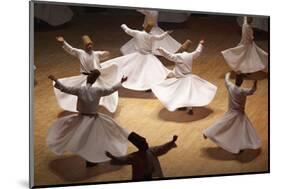 Whirling Dervishes at the Dervishes Festival, Konya, Central Anatolia, Turkey, Asia Minor, Eurasia-Bruno Morandi-Mounted Photographic Print