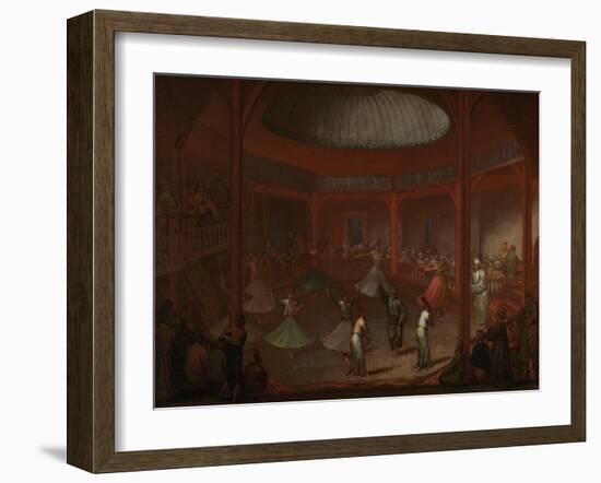 Whirling Dervishes, c.1730-Jean Baptiste Vanmour-Framed Giclee Print