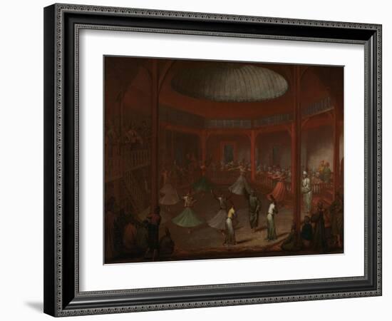 Whirling Dervishes, c.1730-Jean Baptiste Vanmour-Framed Giclee Print