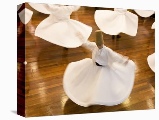 Whirling Dervishes, Istanbul, Turkey-Peter Adams-Stretched Canvas