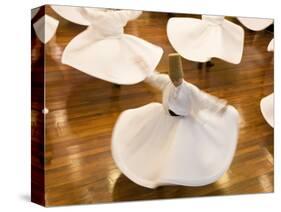 Whirling Dervishes, Istanbul, Turkey-Peter Adams-Stretched Canvas