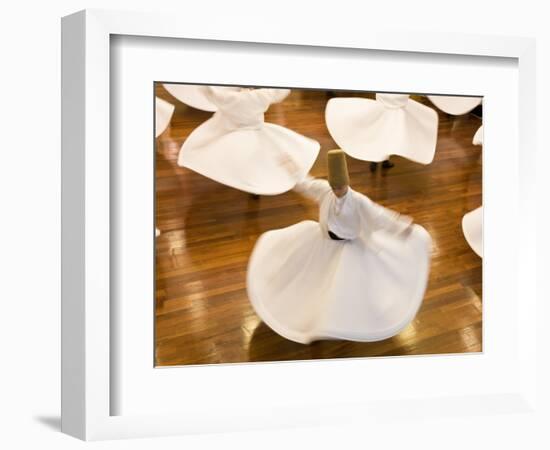 Whirling Dervishes, Istanbul, Turkey-Peter Adams-Framed Photographic Print