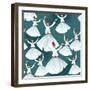 Whirling Dervishes. Seamless Background Pattern. Vector Illustration-NGvozdeva-Framed Art Print