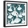 Whirling Dervishes. Seamless Background Pattern. Vector Illustration-NGvozdeva-Framed Art Print