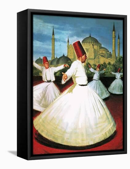 Whirling Dervishes-Robert Brook-Framed Stretched Canvas