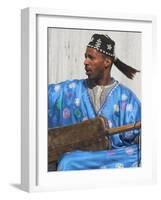 Whirling Dirvish Playes Instrument, Medina, Old City, Marrrakesh, Morocco-Jane Sweeney-Framed Photographic Print