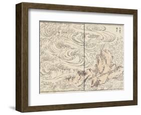 Whirlpool at Awa, 1817-Katsushika Hokusai-Framed Giclee Print