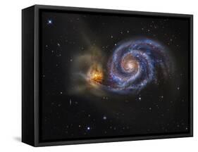 Whirlpool Galaxy-Stocktrek Images-Framed Stretched Canvas