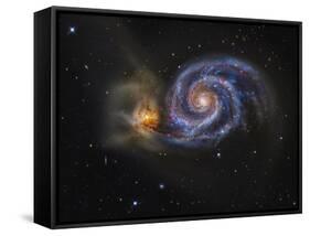 Whirlpool Galaxy-Stocktrek Images-Framed Stretched Canvas