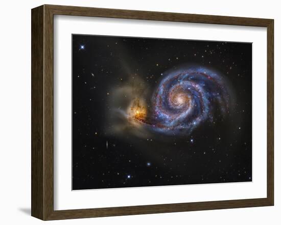 Whirlpool Galaxy-Stocktrek Images-Framed Premium Photographic Print