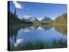 Whirlpool Peak, Mt. Fryatt and Leech Lake, Jasper National Park, Alberta, Canada-Michele Falzone-Stretched Canvas