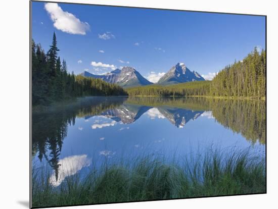 Whirlpool Peak, Mt. Fryatt and Leech Lake, Jasper National Park, Alberta, Canada-Michele Falzone-Mounted Photographic Print