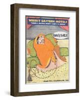 Whirst Eastern Motels: Where a Restful Night's Sleep is a Dream-null-Framed Art Print