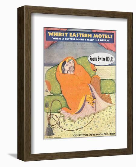 Whirst Eastern Motels: Where a Restful Night's Sleep is a Dream-null-Framed Art Print