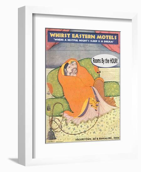 Whirst Eastern Motels: Where a Restful Night's Sleep is a Dream-null-Framed Art Print