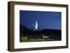 Whiskered Tern (Chlidonias Hybrida) Landing at Nest at Night, Lake Skadar Np, Montenegro, May-Radisics-Framed Photographic Print