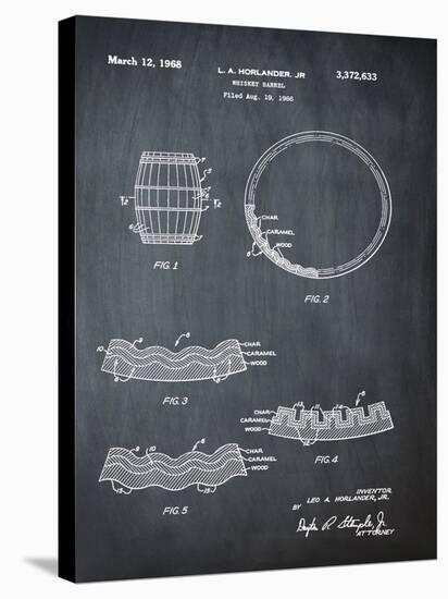 Whiskey Barrel Chalk-Bill Cannon-Stretched Canvas