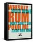 Whiskey, Beer and Wine Poster-NaxArt-Framed Stretched Canvas