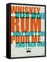 Whiskey, Beer and Wine Poster-NaxArt-Framed Stretched Canvas