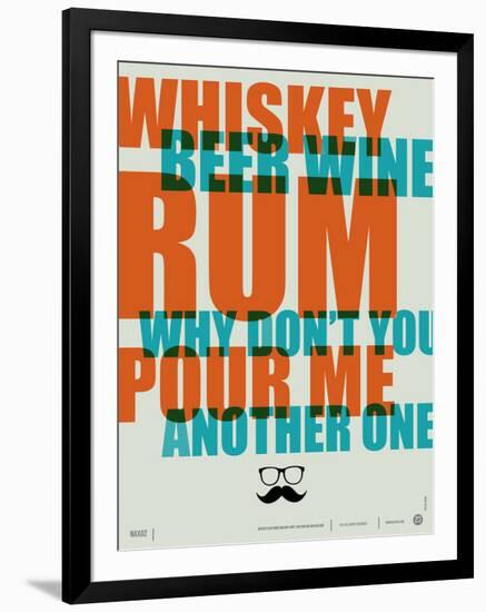 Whiskey, Beer and Wine Poster-NaxArt-Framed Premium Giclee Print