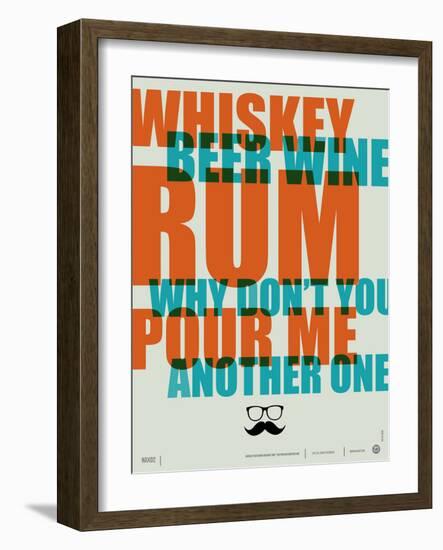 Whiskey, Beer and Wine Poster-NaxArt-Framed Art Print