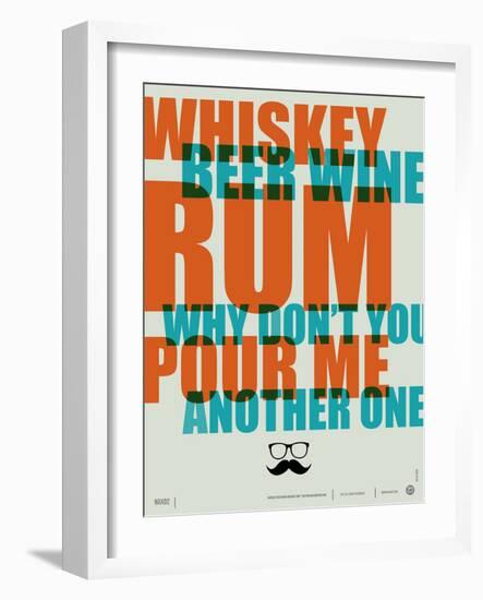 Whiskey, Beer and Wine Poster-NaxArt-Framed Art Print