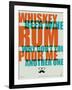 Whiskey, Beer and Wine Poster-NaxArt-Framed Art Print