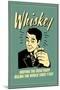 Whiskey Keeping Irish From Running World Since 1763 Funny Retro Poster-Retrospoofs-Mounted Poster